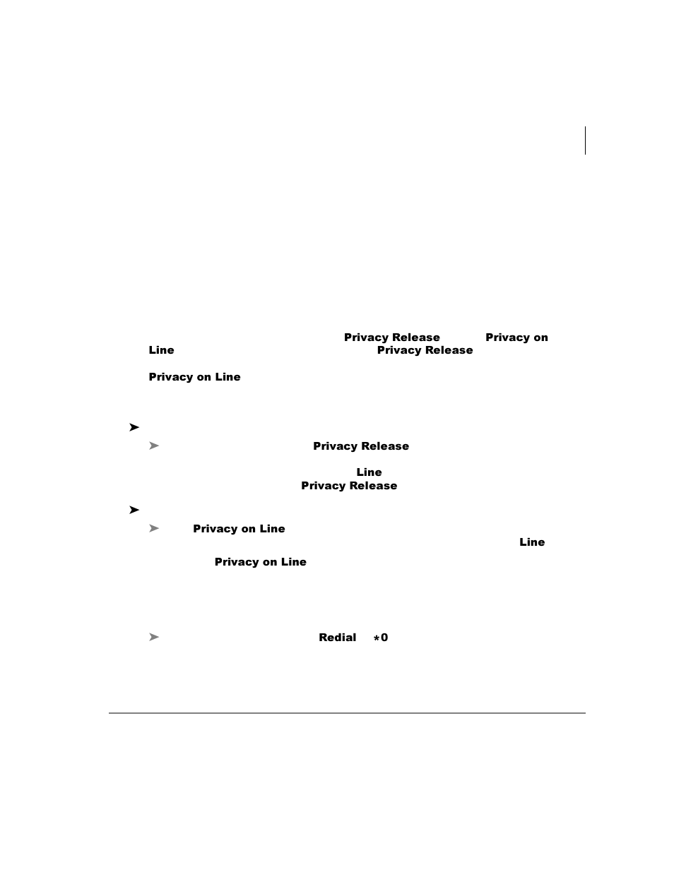 Privacy, Redial, Privacy redial | Toshiba IPT User Manual | Page 65 / 116