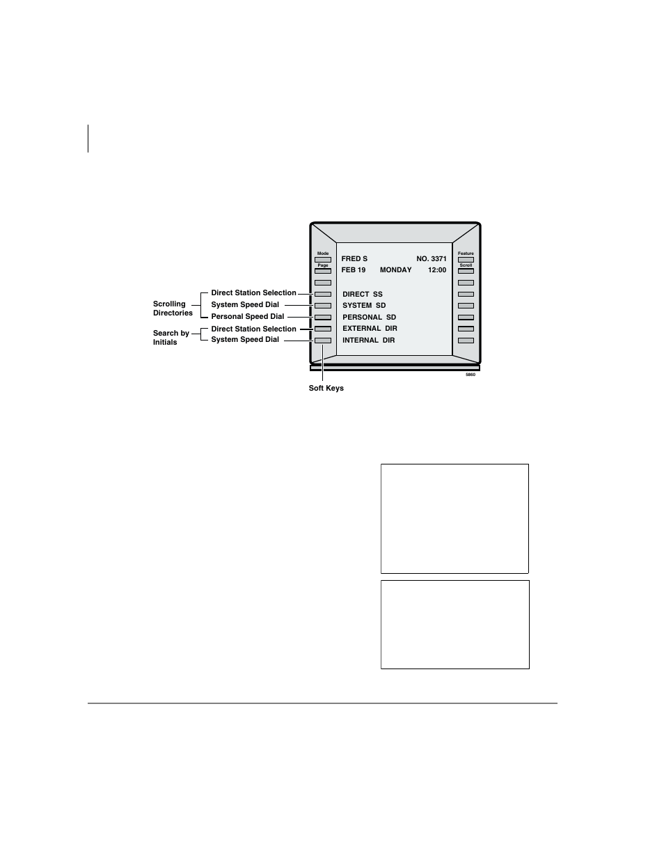 Directory and speed dial listings, Direct station selection, The directory menu (idle state) is shown below | Soft key; press | Toshiba IPT User Manual | Page 78 / 116