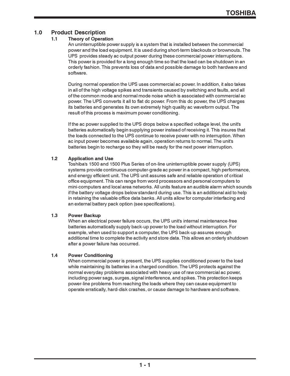 Toshiba | Toshiba 1500 SERIES User Manual | Page 11 / 32