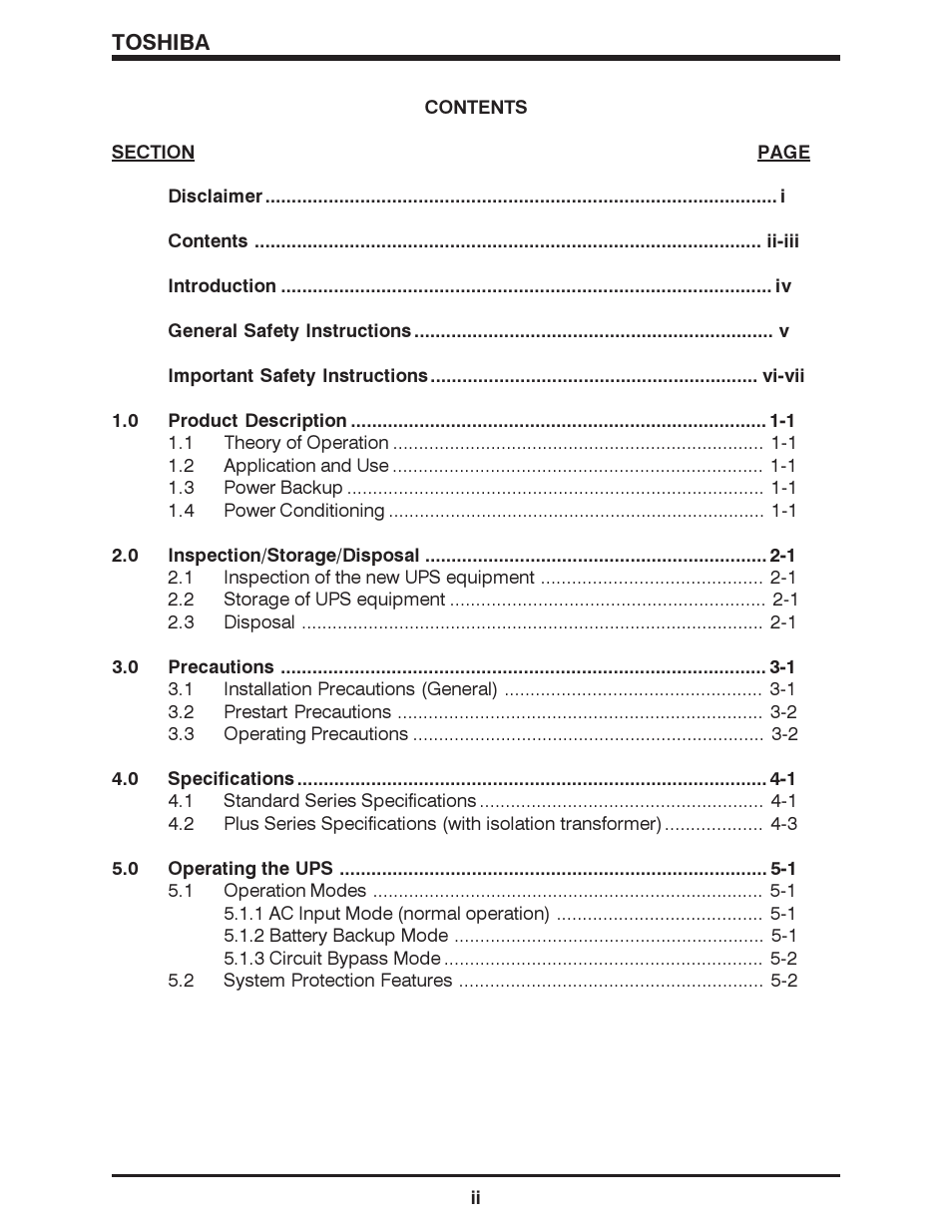 Toshiba 1500 SERIES User Manual | Page 4 / 32