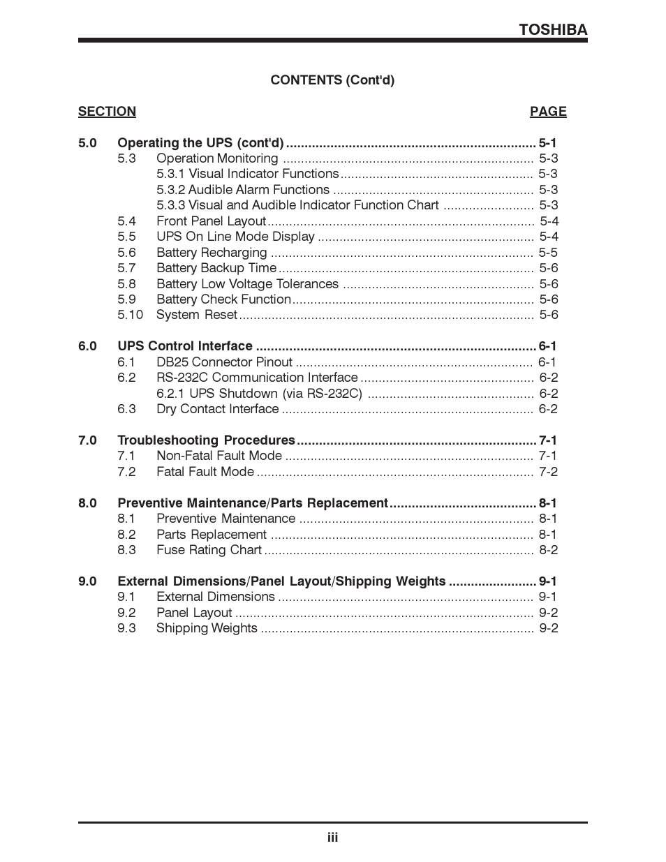 Toshiba 1500 SERIES User Manual | Page 5 / 32