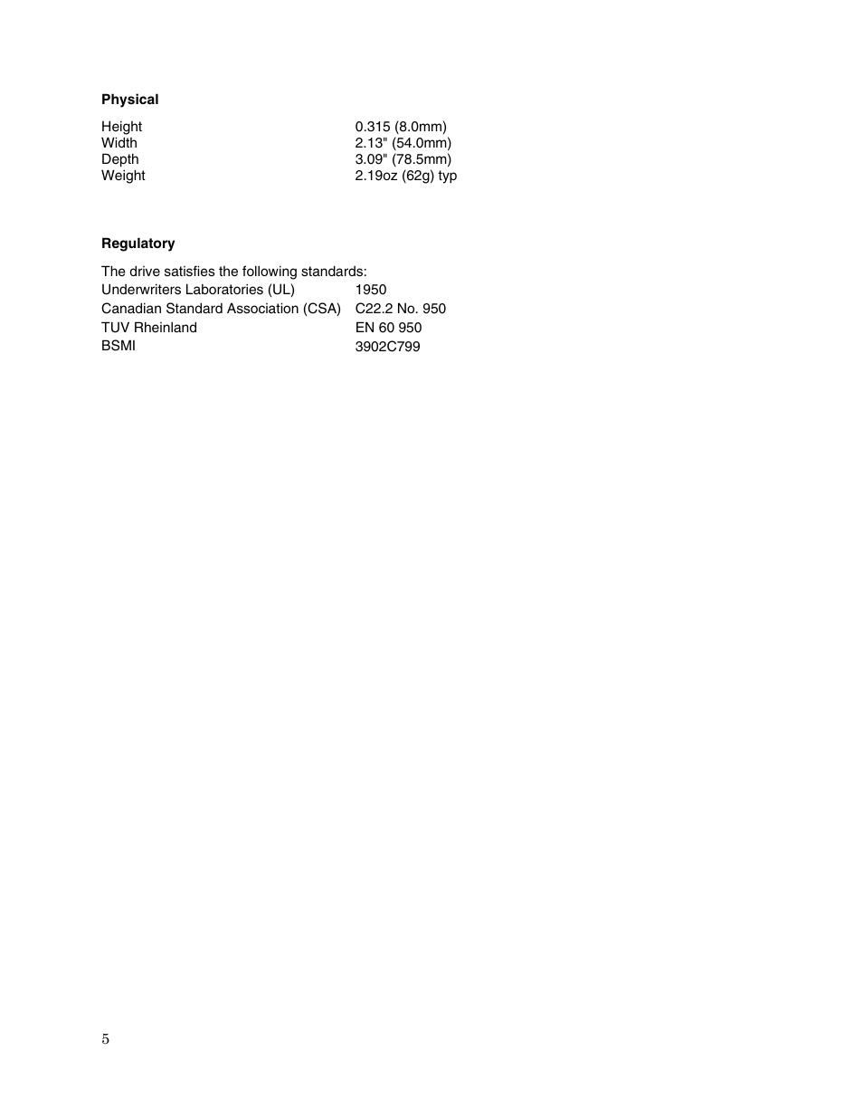 Toshiba MK8007GAH User Manual | Page 7 / 9
