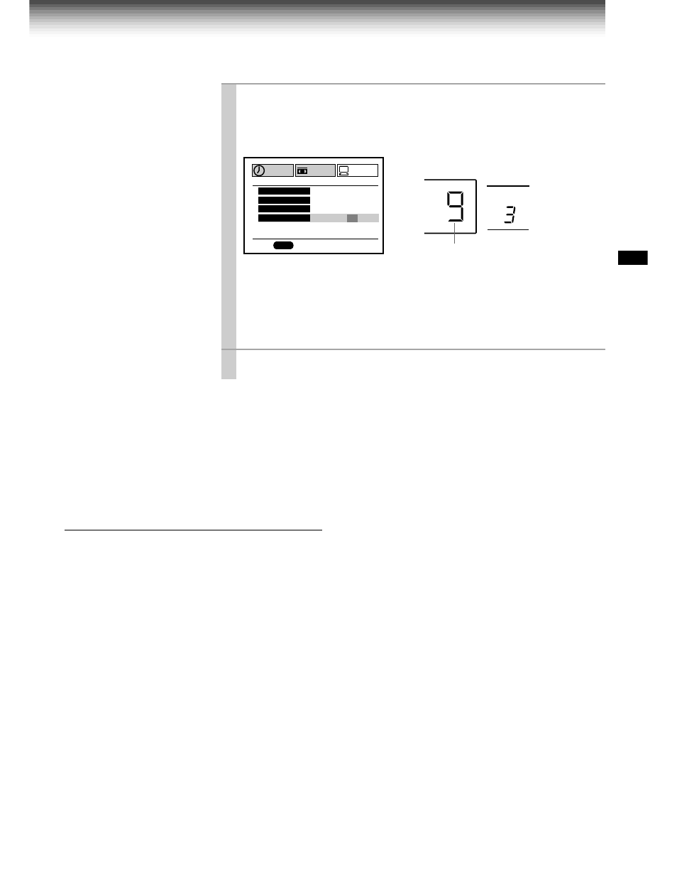 Cursor down, Number buttons, Prog | Select “brand type” using, And enter a brand code of your cable box using, Refer to the table on the next page, Press | Toshiba W-707 User Manual | Page 35 / 49