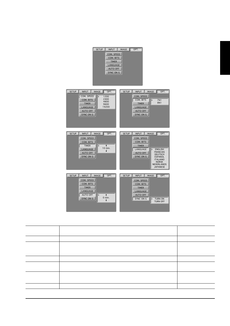 10 opt, English | Toshiba MP8745 User Manual | Page 20 / 39