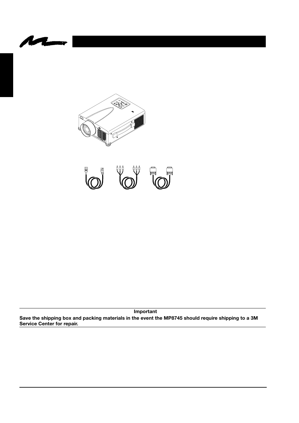 1 contents of shipping box, 2 optional accessories, 3 keep your packing materials | 4 what's next, English | Toshiba MP8745 User Manual | Page 7 / 39