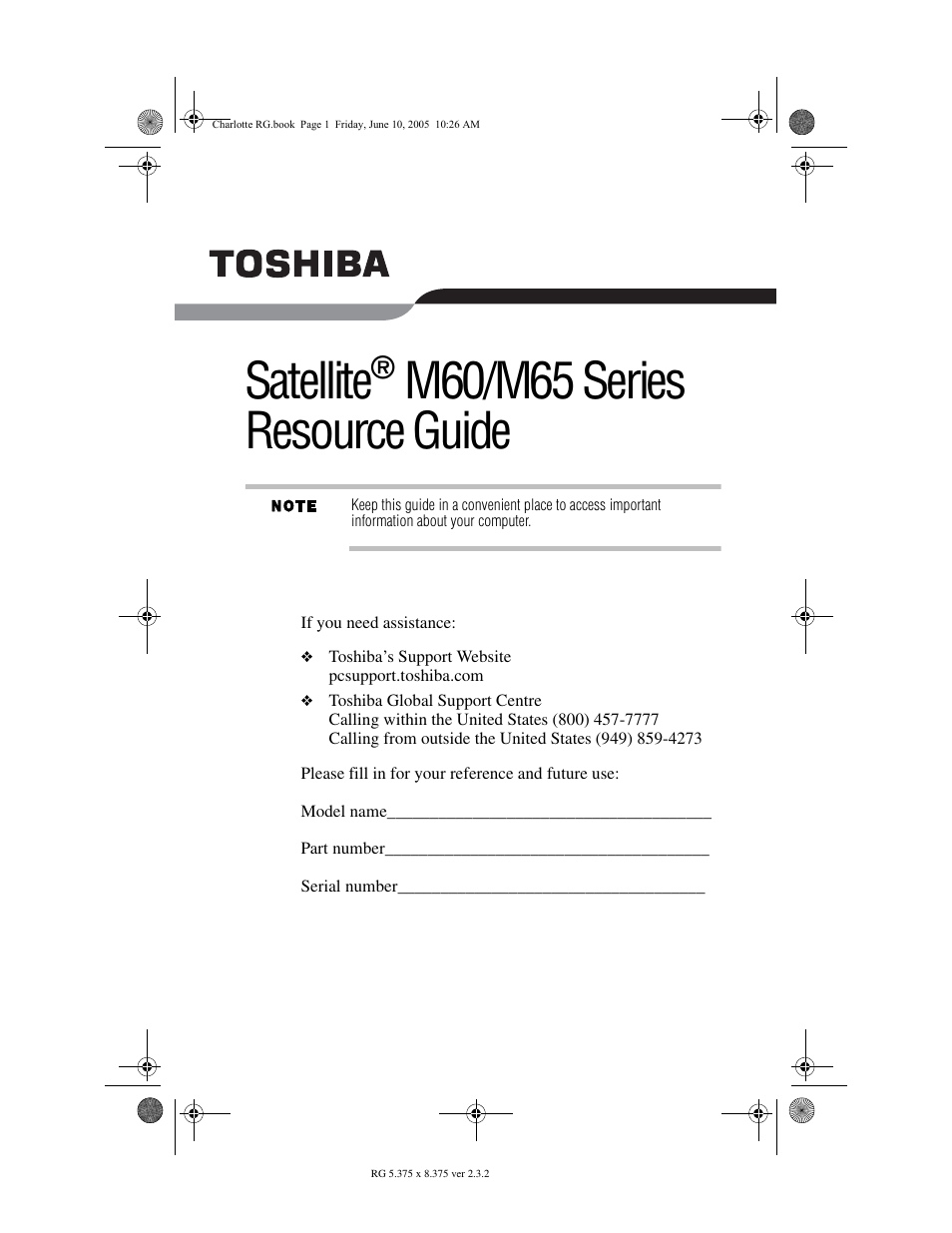Toshiba PDR-M60 User Manual | 64 pages