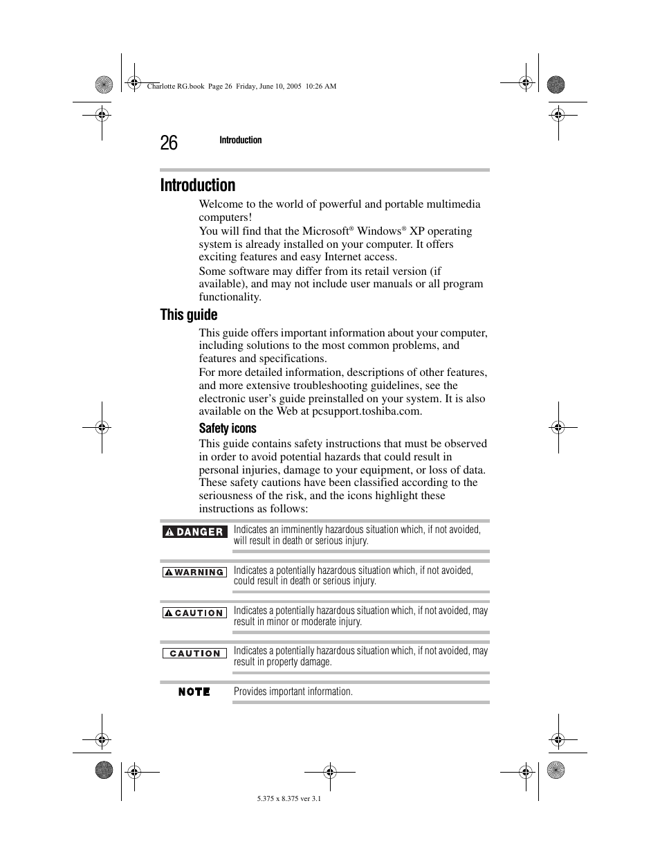 Introduction, This guide | Toshiba PDR-M60 User Manual | Page 26 / 64