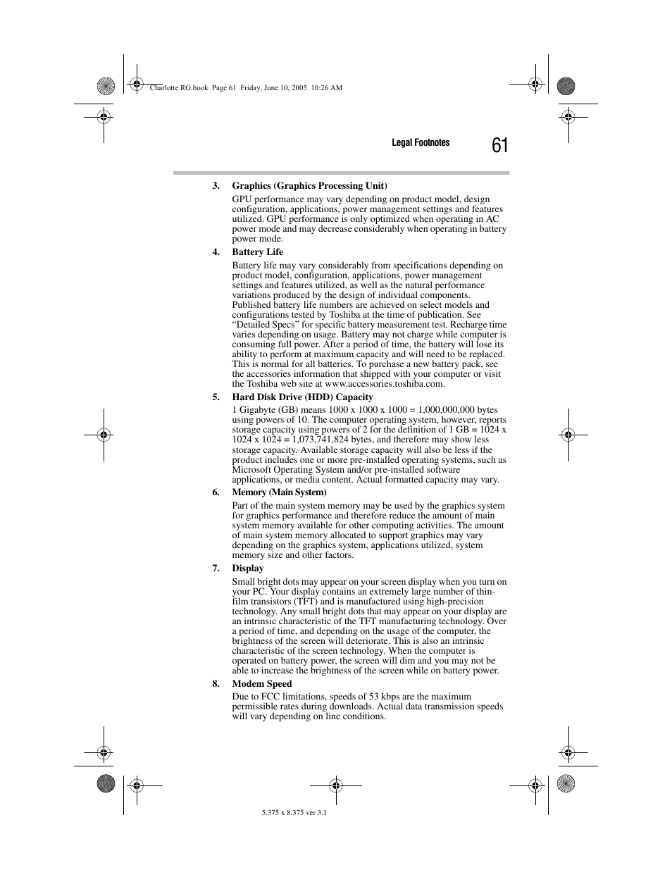 Toshiba PDR-M60 User Manual | Page 61 / 64