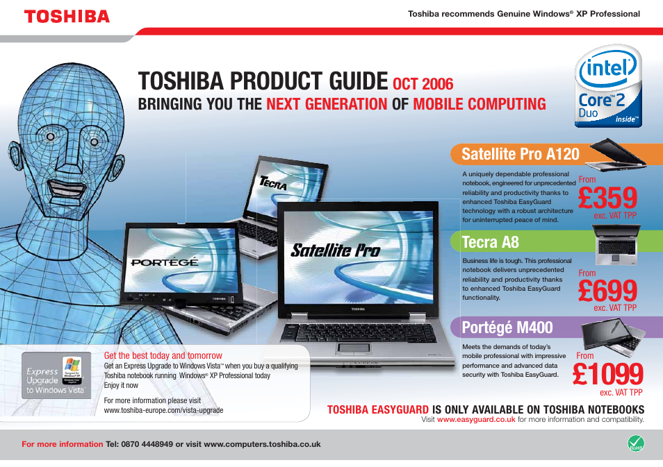 Toshiba A120 User Manual | 4 pages