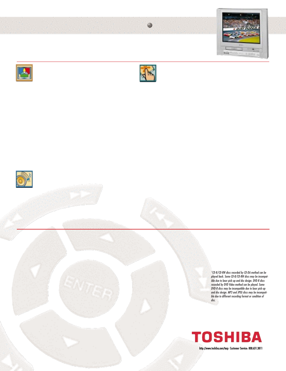 Technology & benefits, Specifications, T v / d | Toshiba MW20FN1 User Manual | Page 2 / 2