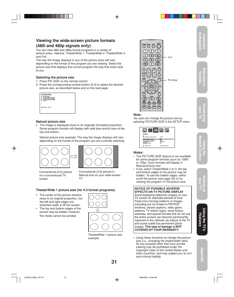 Toshiba 34HF85 User Manual | Page 31 / 44