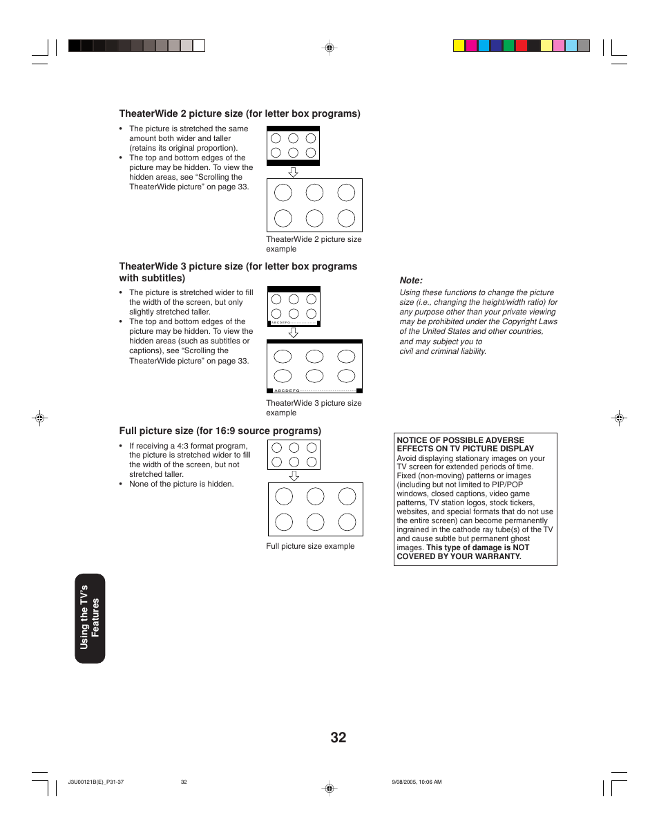 Toshiba 34HF85 User Manual | Page 32 / 44