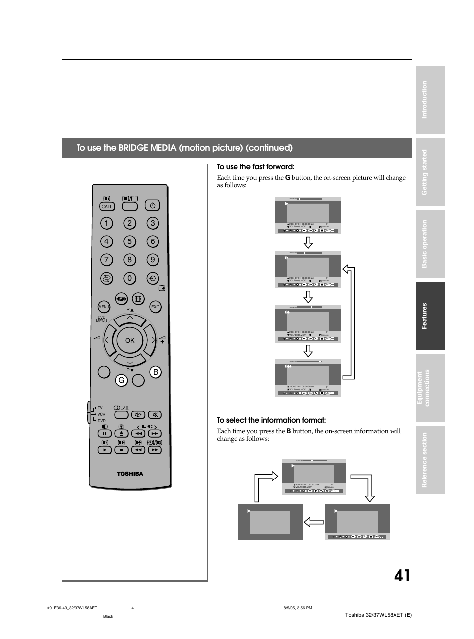 0g b | Toshiba 32WL58E User Manual | Page 41 / 56