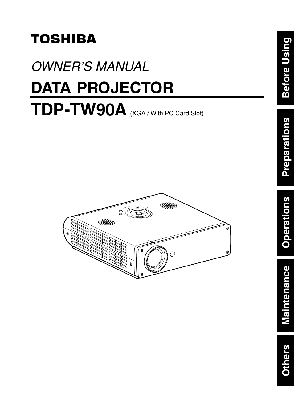 Toshiba TDP-TW90A User Manual | 37 pages