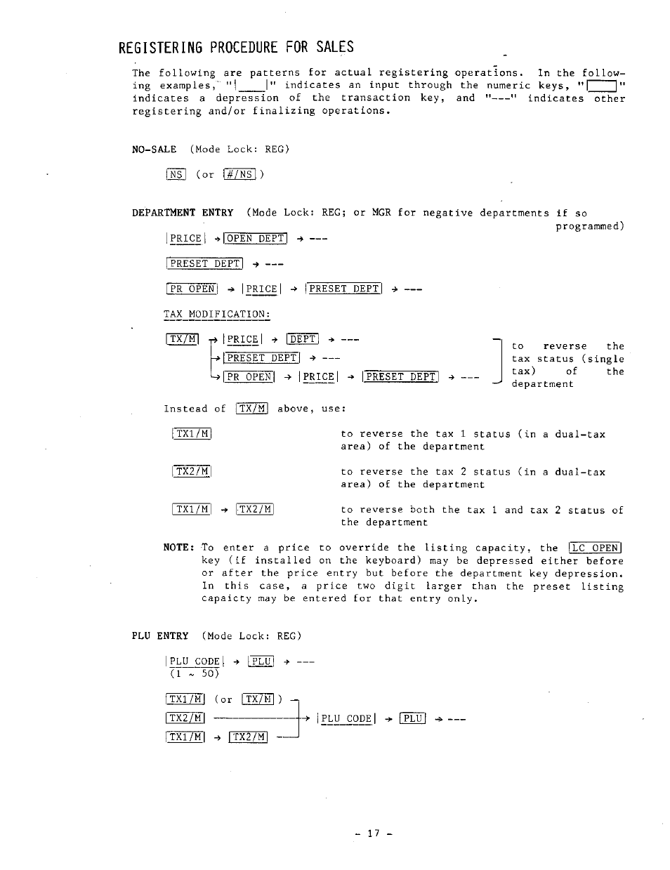 Registering procedure for sales, I ^ i | Toshiba MA-1050-100 Series User Manual | Page 21 / 96