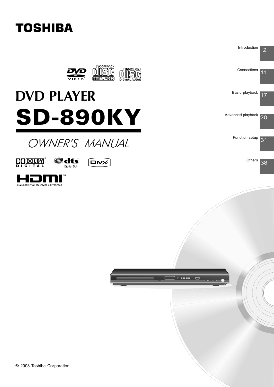 Toshiba SD-890KY User Manual | 40 pages