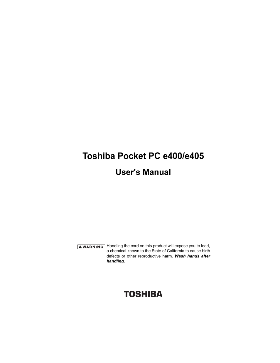 Toshiba e405 User Manual | 118 pages