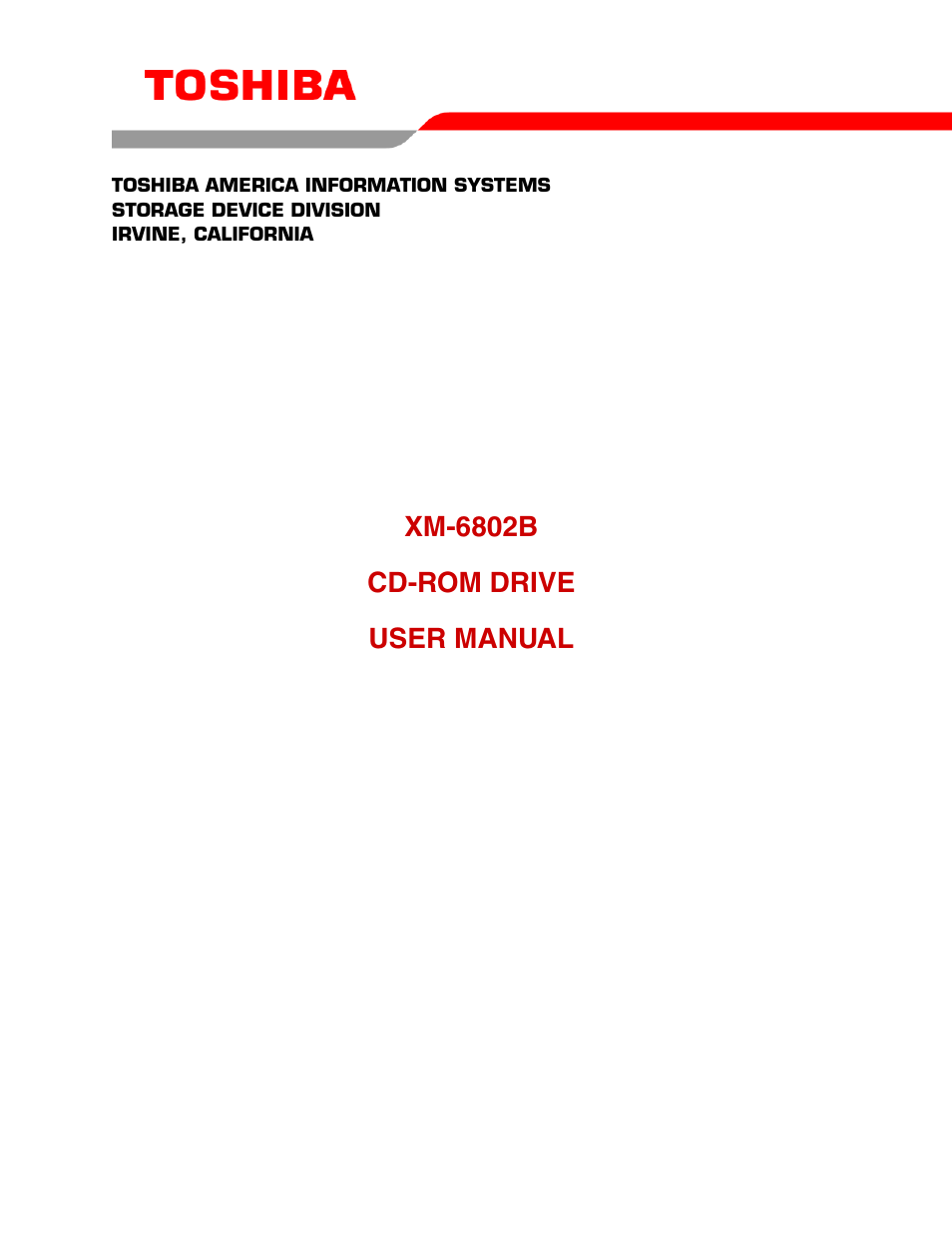 Toshiba XM-6802B User Manual | 15 pages