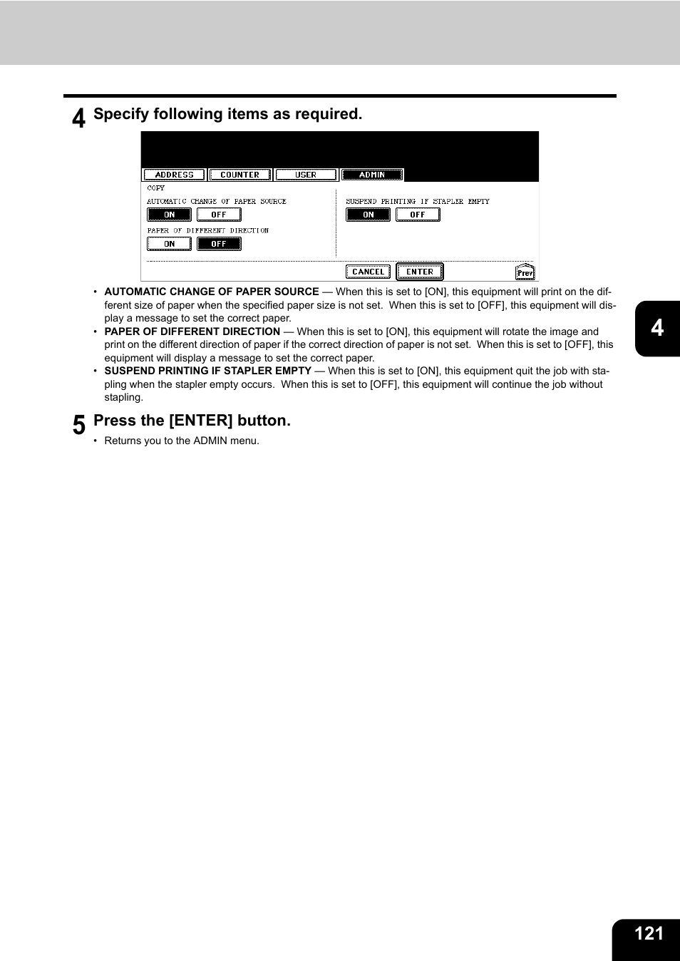 Toshiba TEC B 452 User Manual | Page 123 / 184