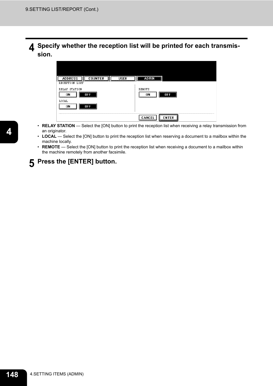 Toshiba TEC B 452 User Manual | Page 150 / 184