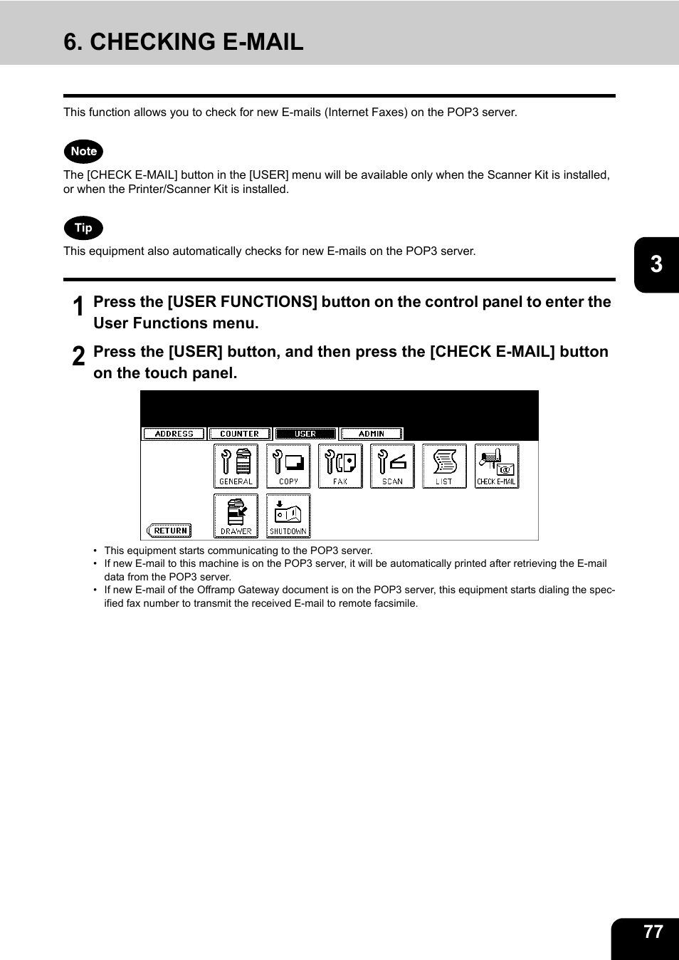 Checking e-mail | Toshiba TEC B 452 User Manual | Page 79 / 184