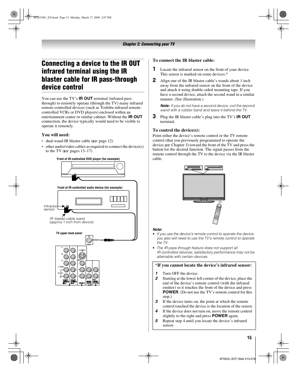 Toshiba 2XF550U User Manual | Page 15 / 74