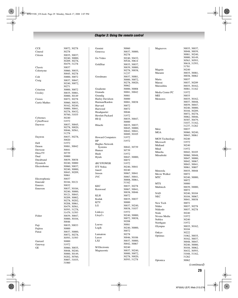 Toshiba 2XF550U User Manual | Page 29 / 74