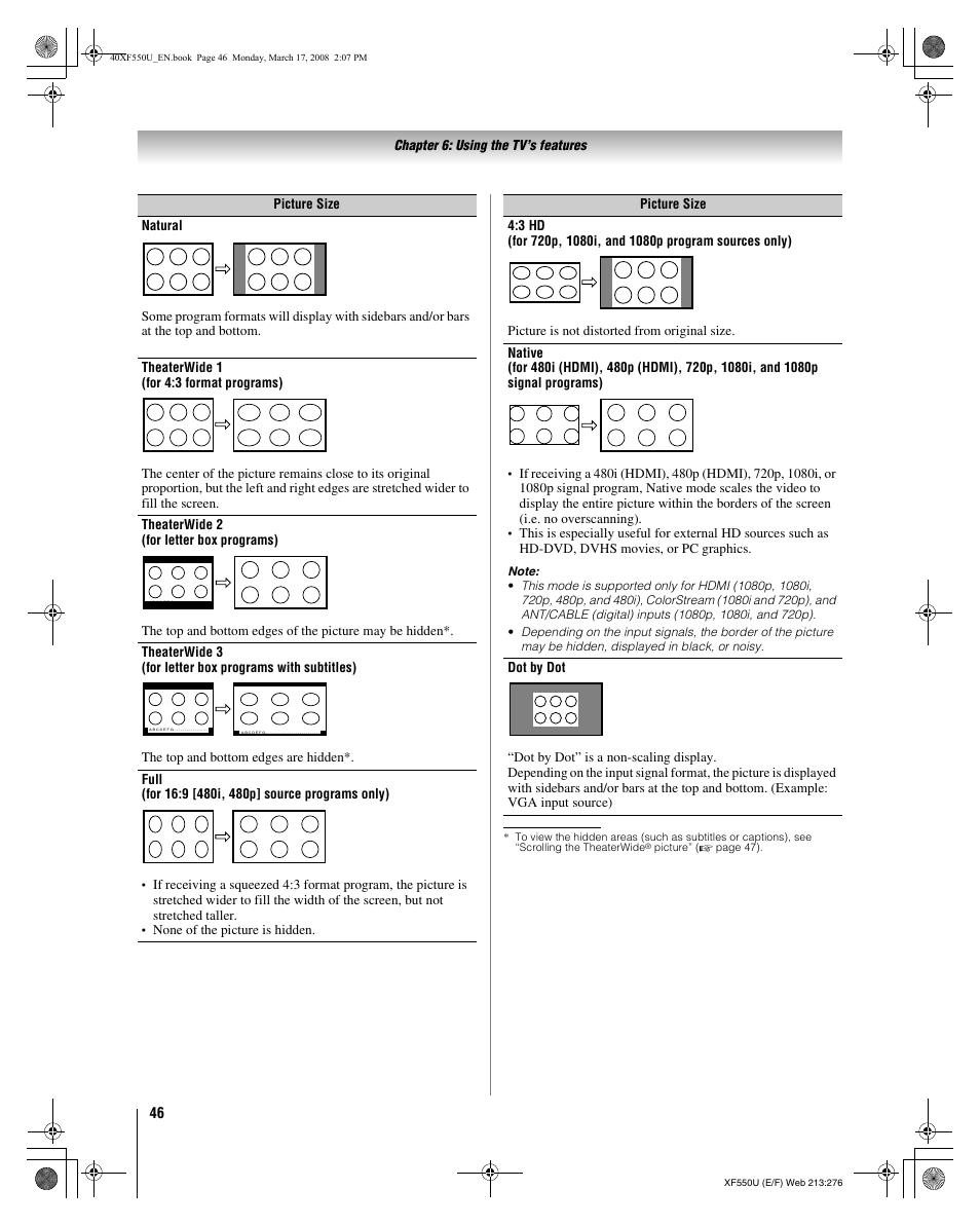 Toshiba 2XF550U User Manual | Page 46 / 74