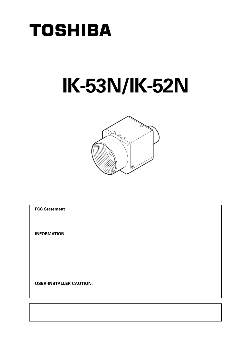 Toshiba IK-52N User Manual | 22 pages