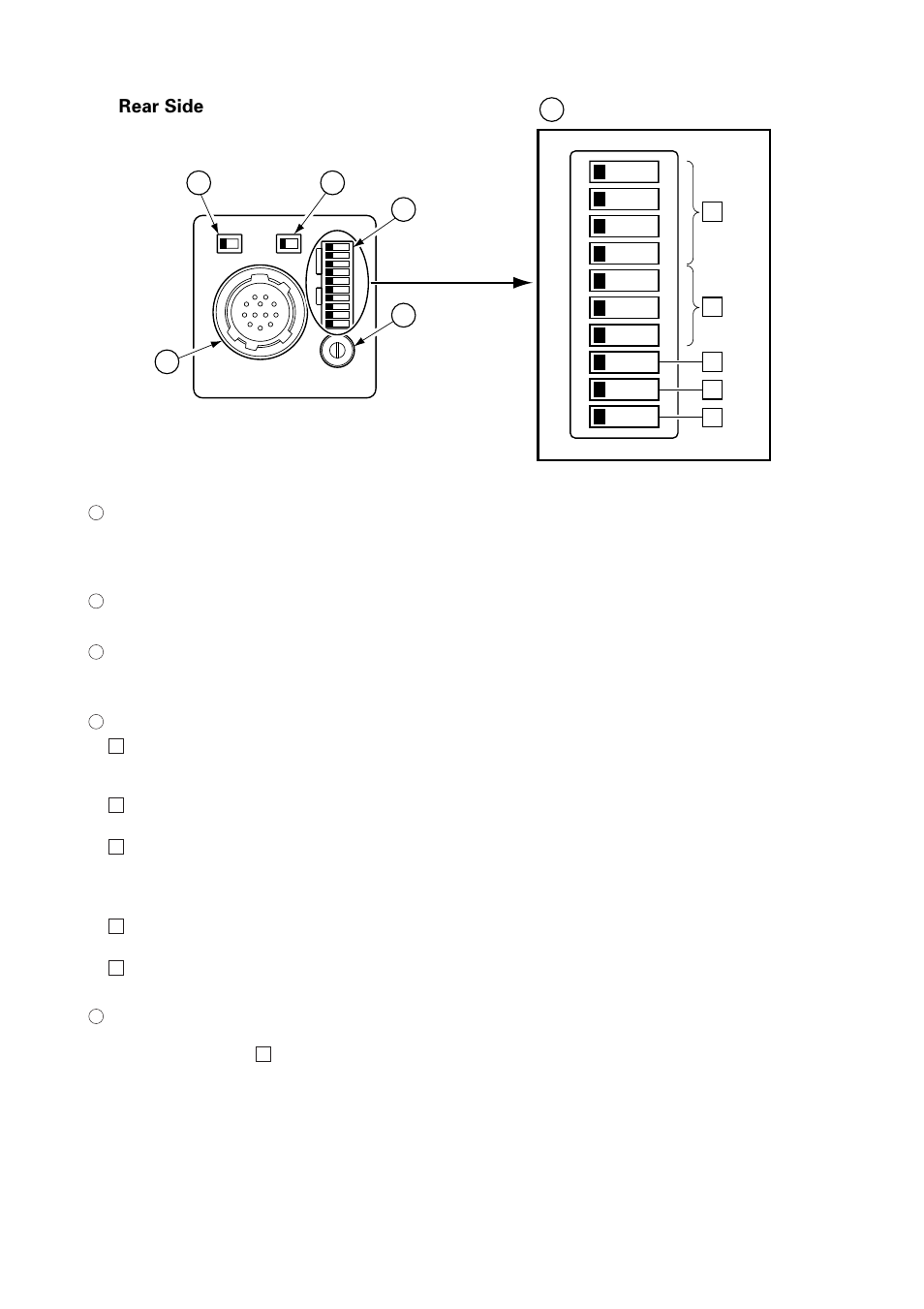 Rear side, Enlarged | Toshiba IK-52N User Manual | Page 5 / 22
