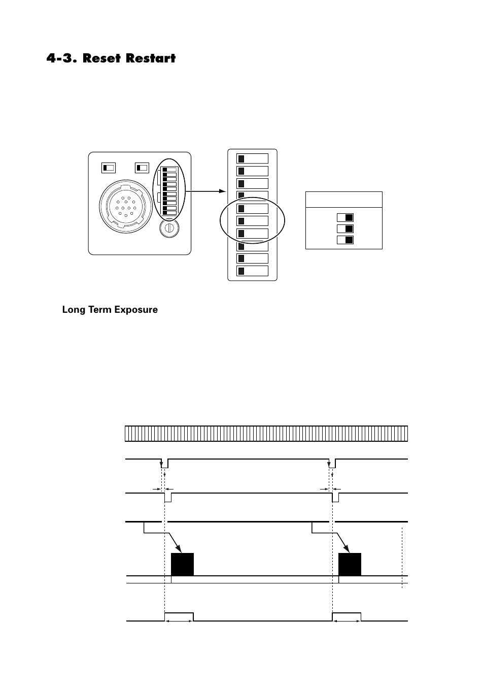 3. reset restart, Long term exposure, Rear | Toshiba IK-52N User Manual | Page 9 / 22