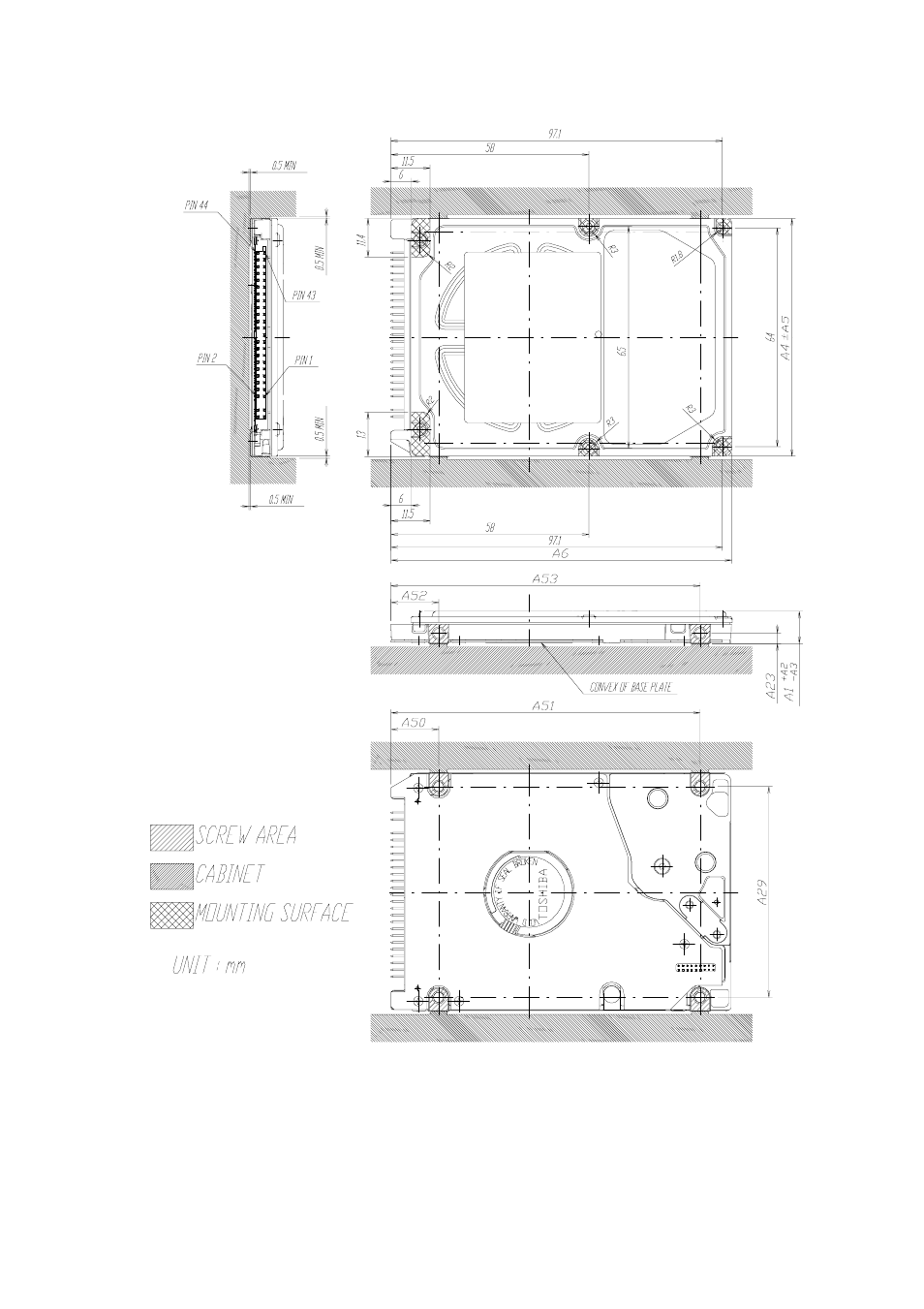 Mounting recommendation | Toshiba MK6017MAP User Manual | Page 21 / 126