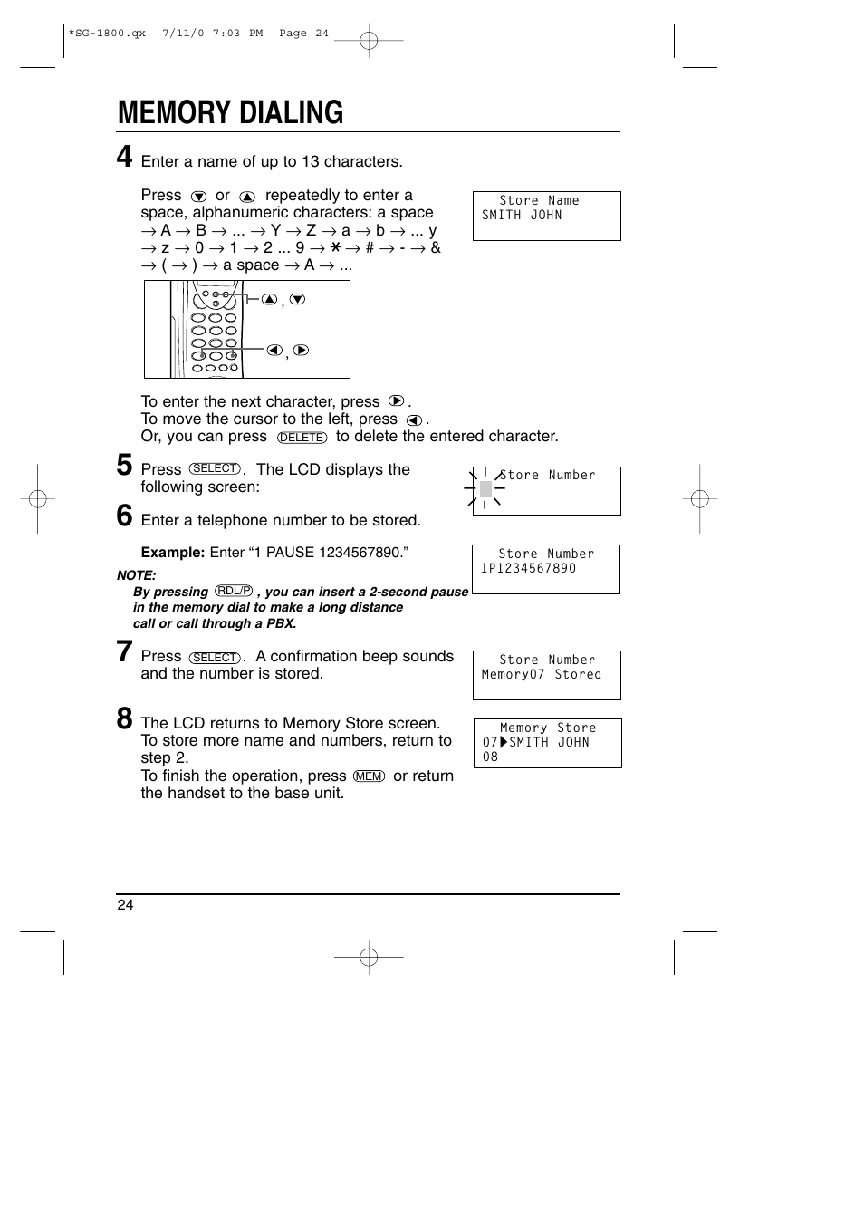 Toshiba SG-1800 User Manual | Page 24 / 42