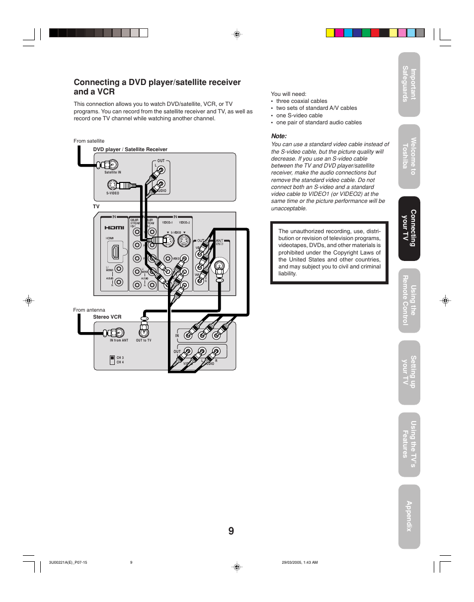 Toshiba 34HF85C User Manual | Page 9 / 44