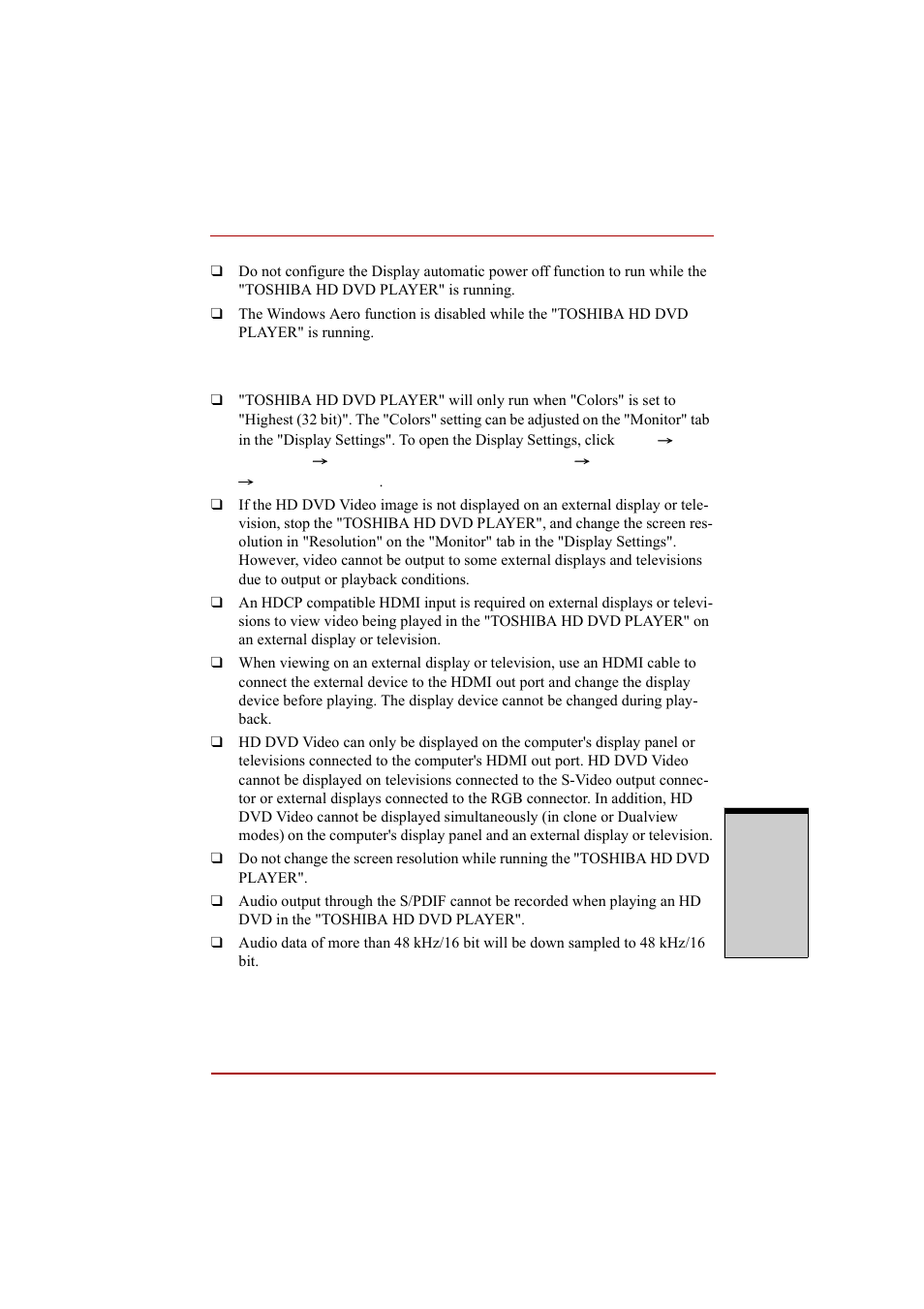 Display devices & audio | Toshiba A210 User Manual | Page 119 / 276