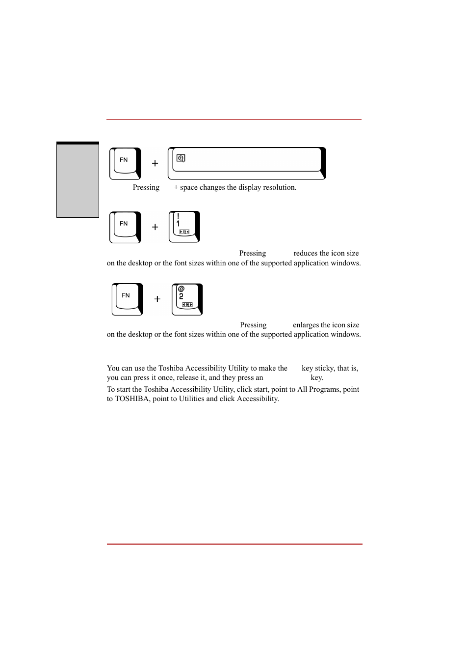 Fn sticky key, Fn sticky key -6 | Toshiba A210 User Manual | Page 166 / 276
