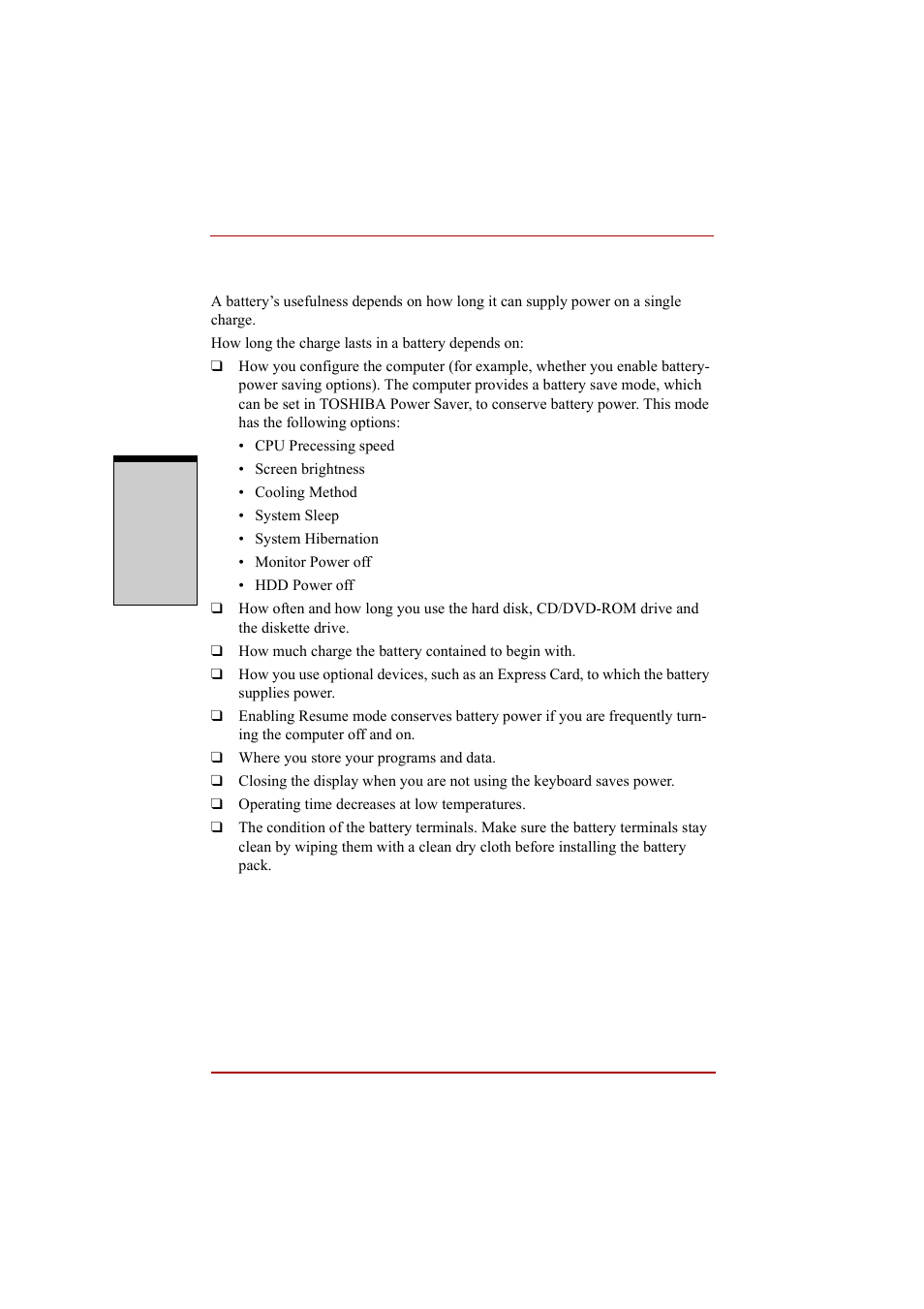 Maximizing battery operating time, Maximizing battery operating time -12 | Toshiba A210 User Manual | Page 182 / 276