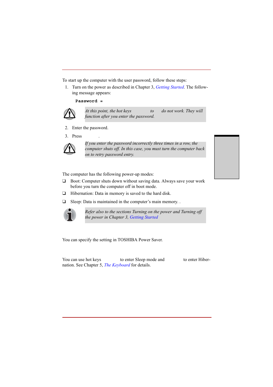 Power-up modes, Windows utilities, Hot keys | Toshiba A210 User Manual | Page 187 / 276