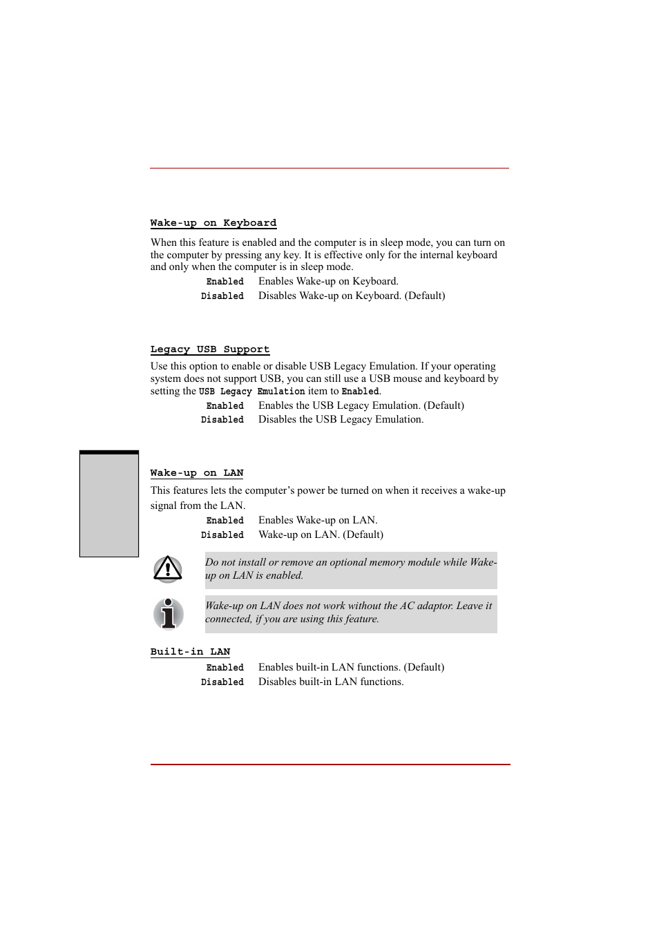 Keyboard | Toshiba A210 User Manual | Page 194 / 276