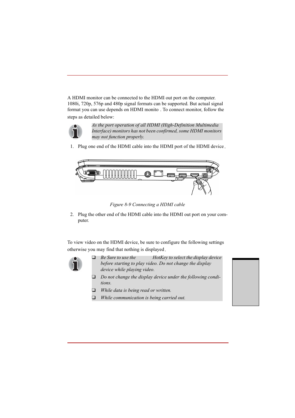 Hdmi, Hdmi -13 | Toshiba A210 User Manual | Page 207 / 276