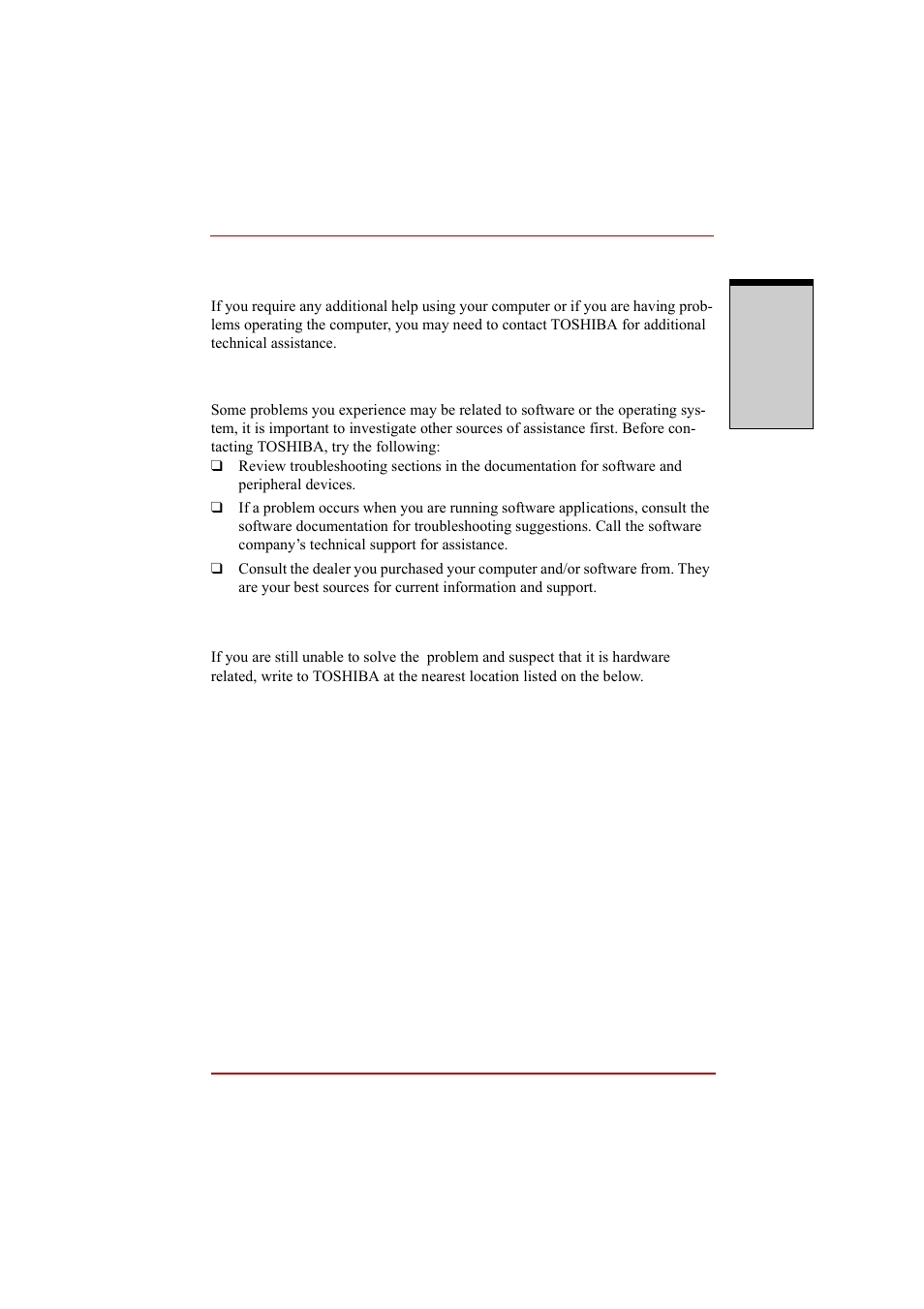 Toshiba support, Before you call, Toshiba support -27 | Before you call -27 | Toshiba A210 User Manual | Page 237 / 276