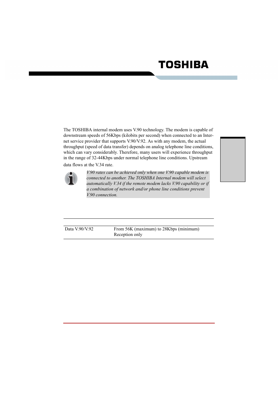Appendix c, V.90/v.92, V.90/v.92 mode | Toshiba A210 User Manual | Page 249 / 276