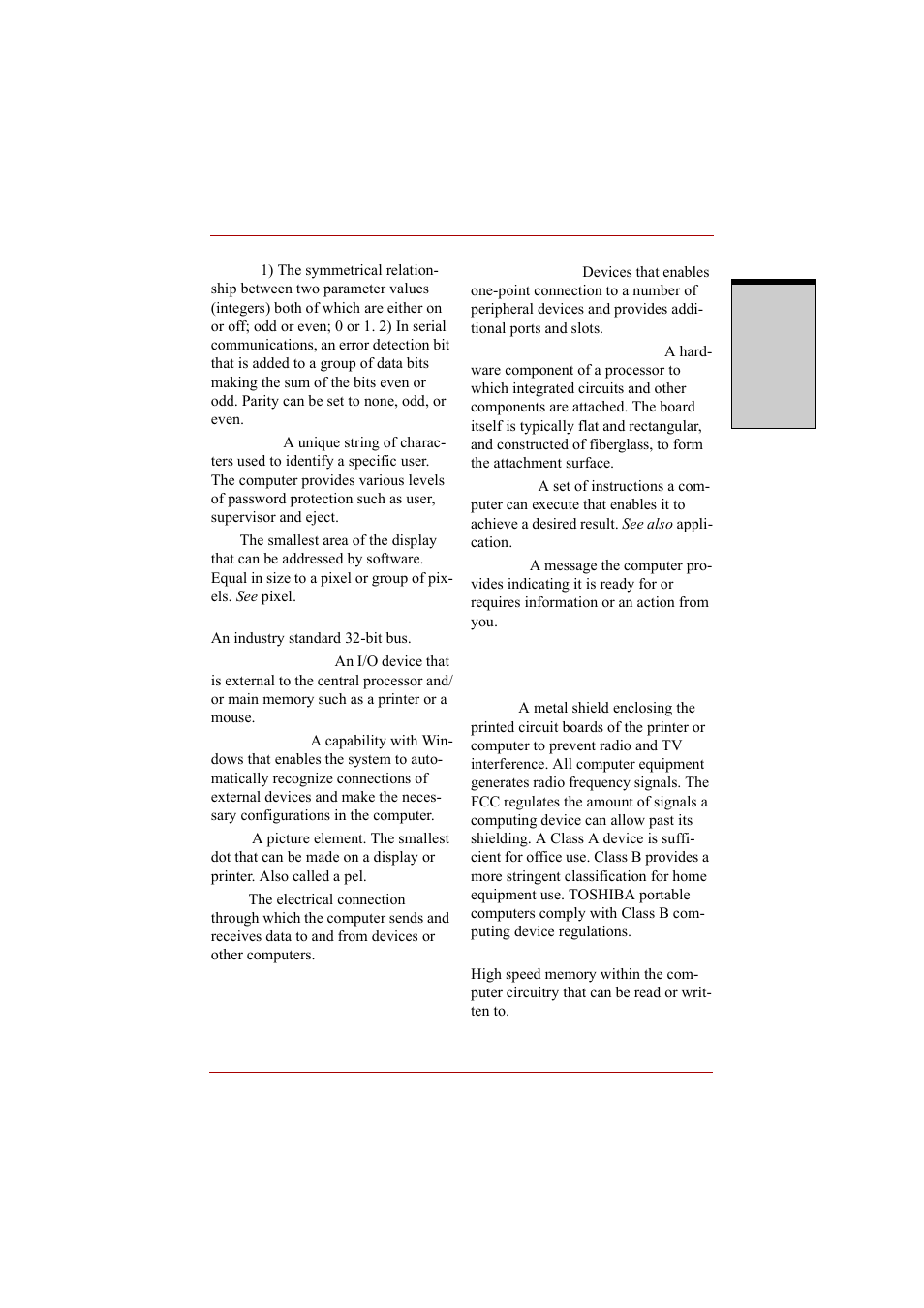 Toshiba A210 User Manual | Page 269 / 276