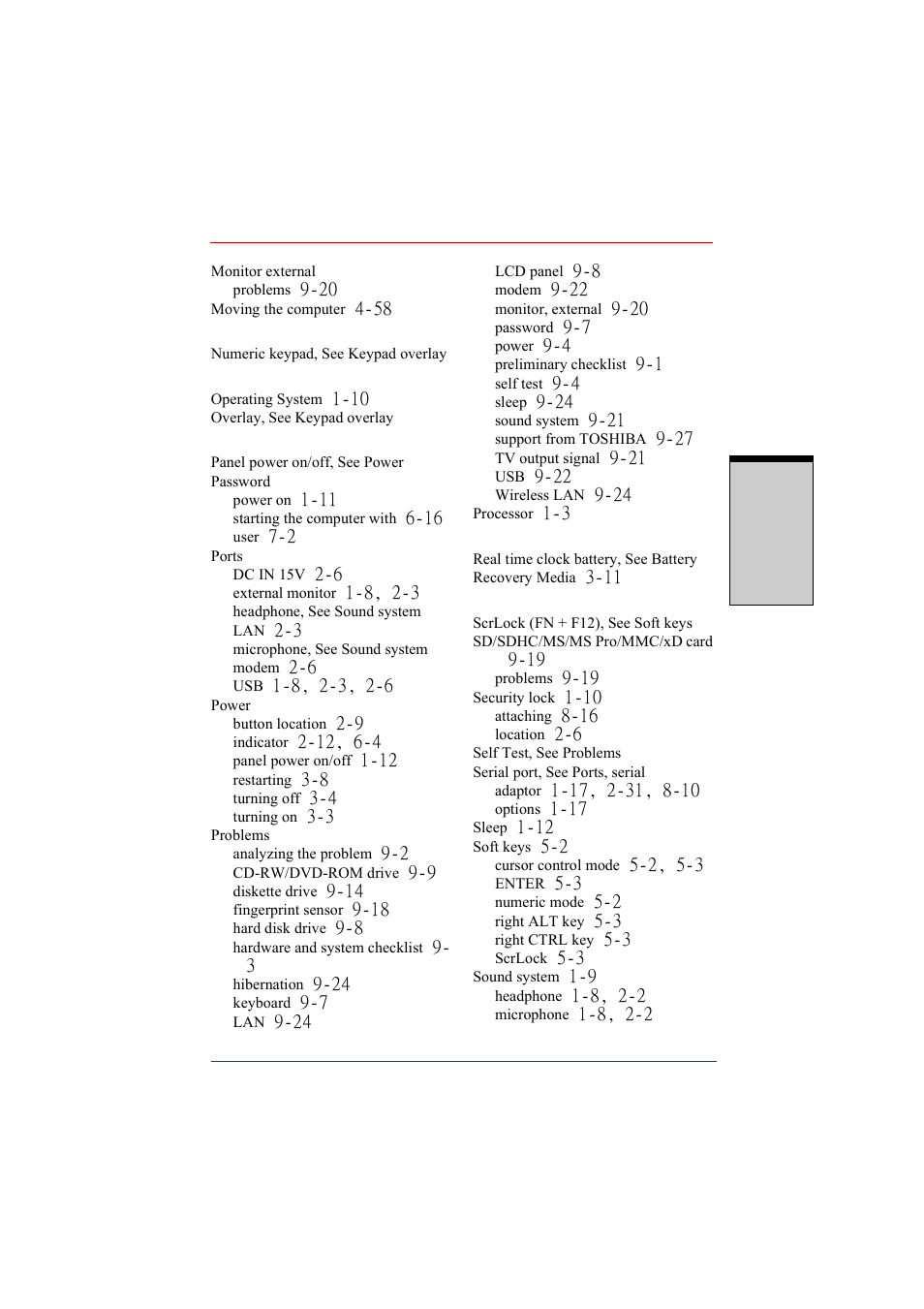 Toshiba A210 User Manual | Page 275 / 276