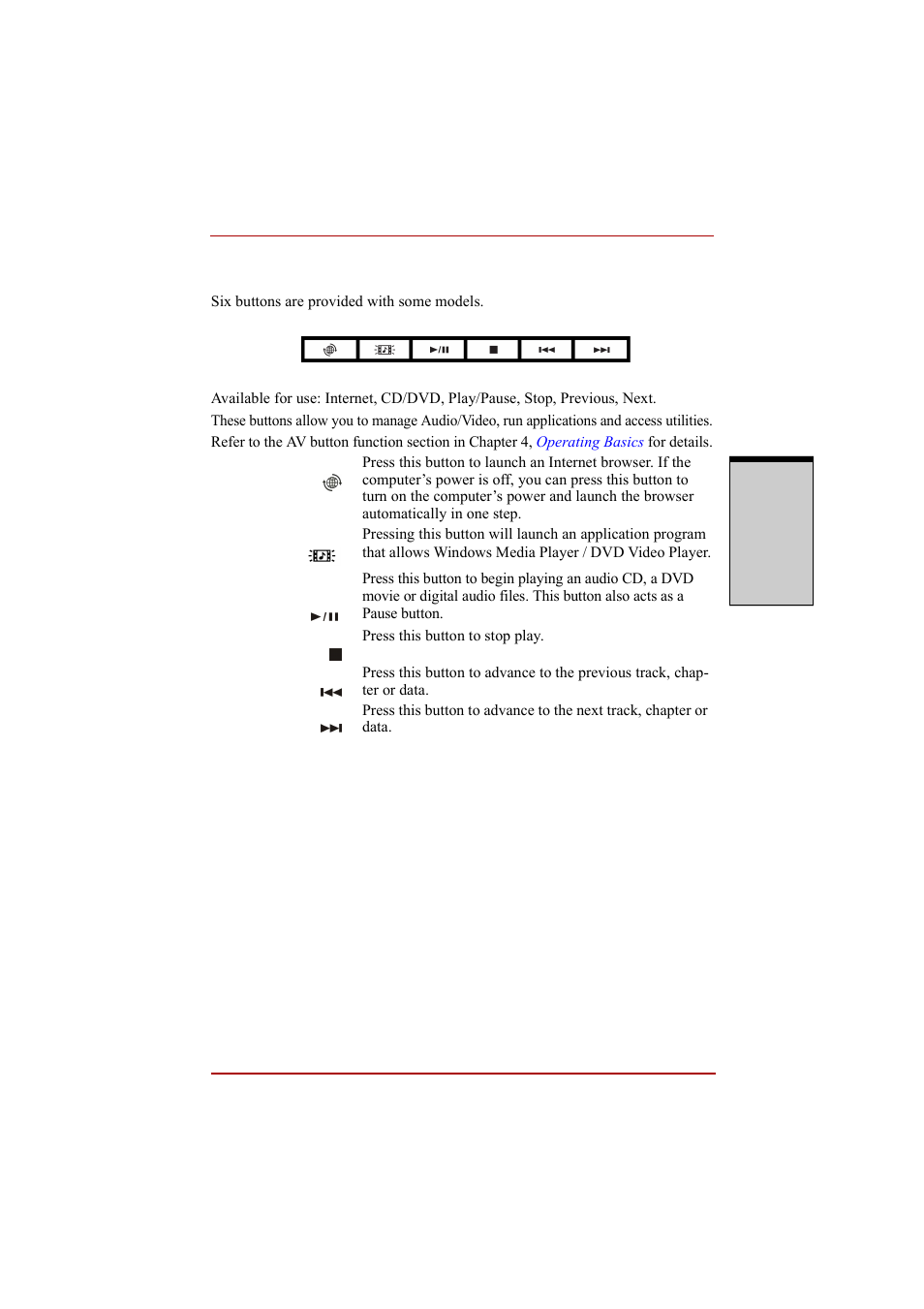 Av button, Av button -11 | Toshiba A210 User Manual | Page 67 / 276