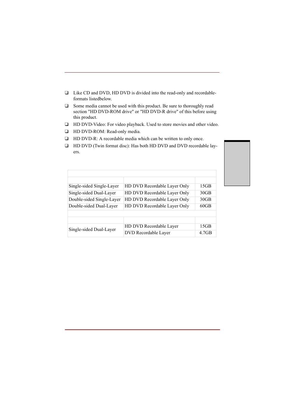 Hd dvds | Toshiba A210 User Manual | Page 73 / 276