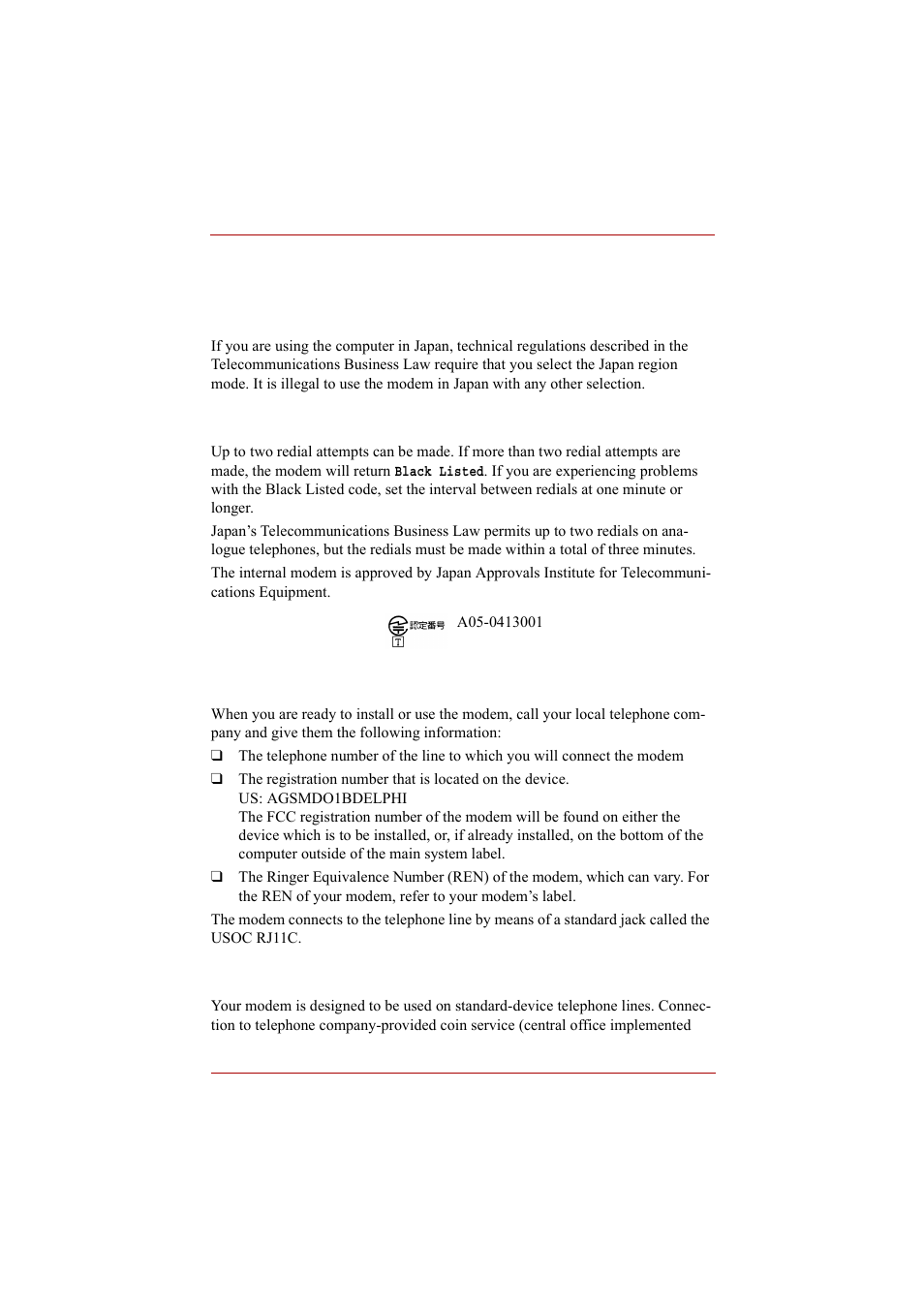 Japan regulations, Pursuant to fcc cfr 47, part 68 | Toshiba A210 User Manual | Page 8 / 276