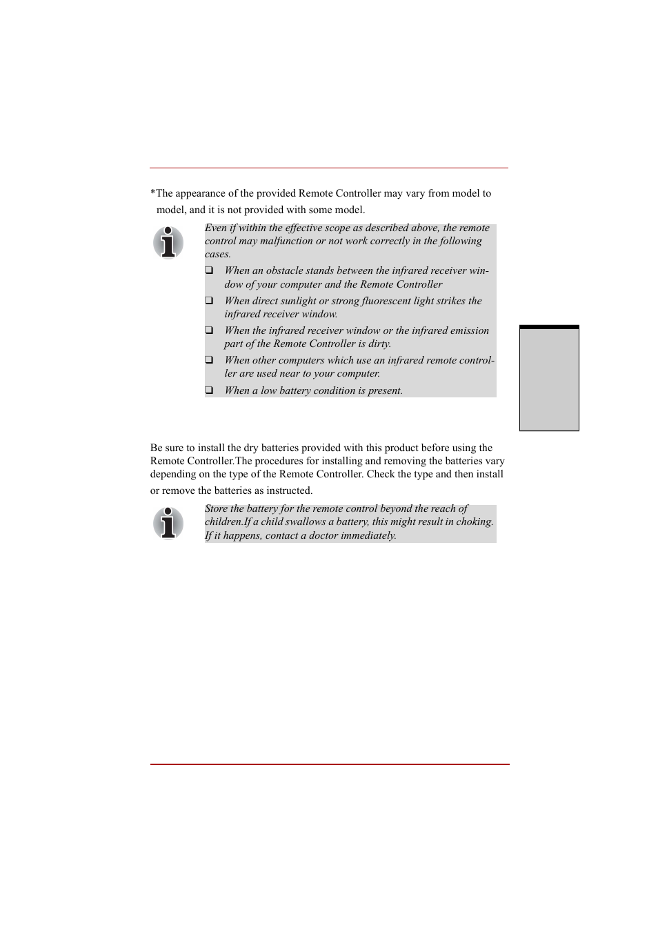 Installing/removing batteries, Installing/removing batteries -27 | Toshiba A210 User Manual | Page 83 / 276