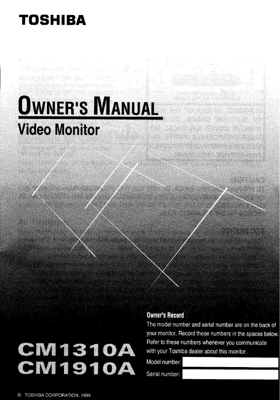 Toshiba CM1910A User Manual | 10 pages