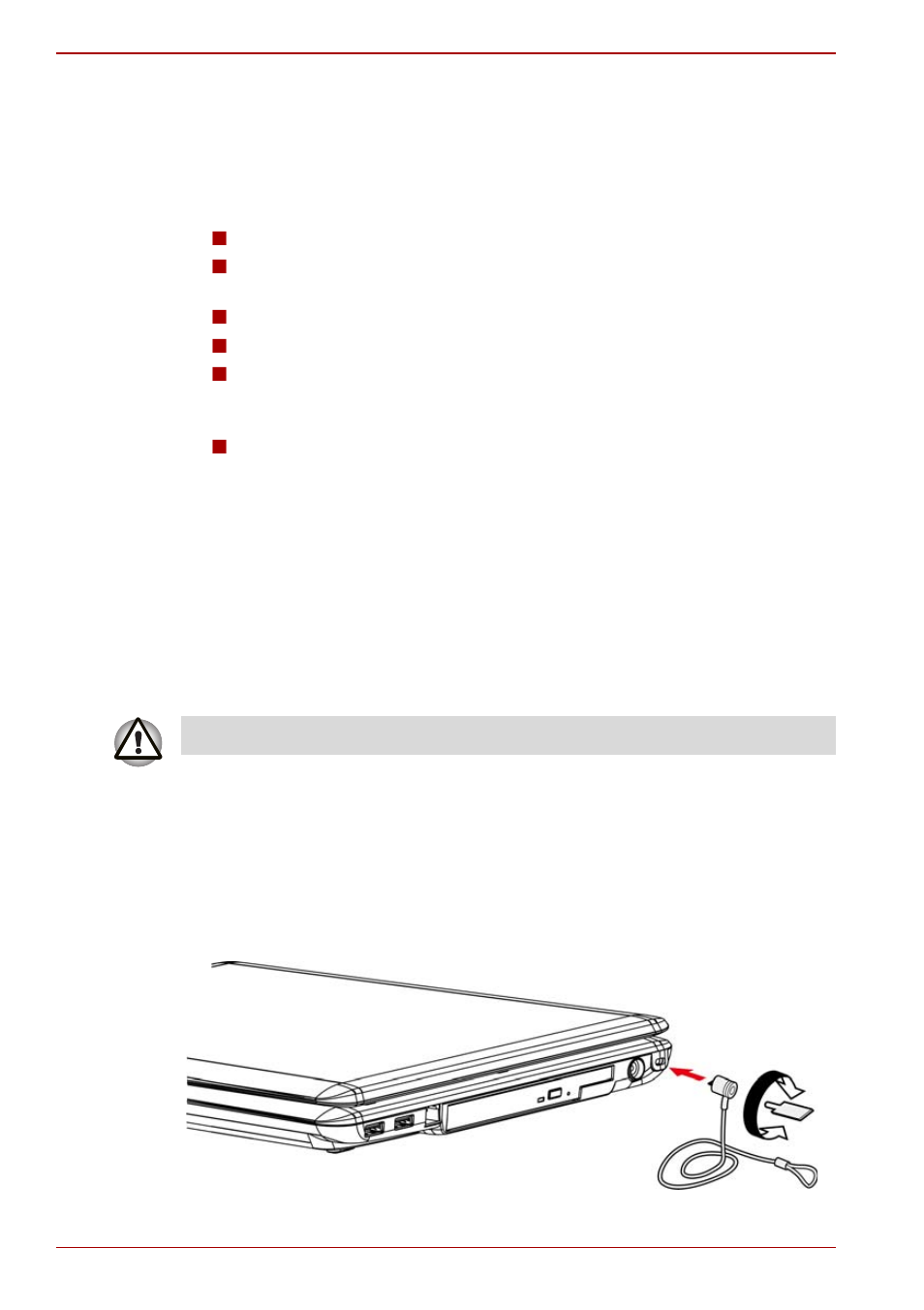 Security lock, Security lock -14, Connecting | Disconnecting | Toshiba A300 User Manual | Page 148 / 204